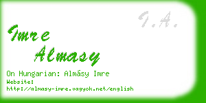 imre almasy business card