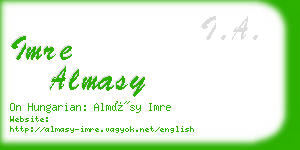 imre almasy business card